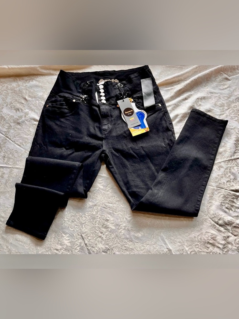 BNV Benava Premium S20 32x30  High Waist Butt Lift Colombian Skinny Bling Jeans